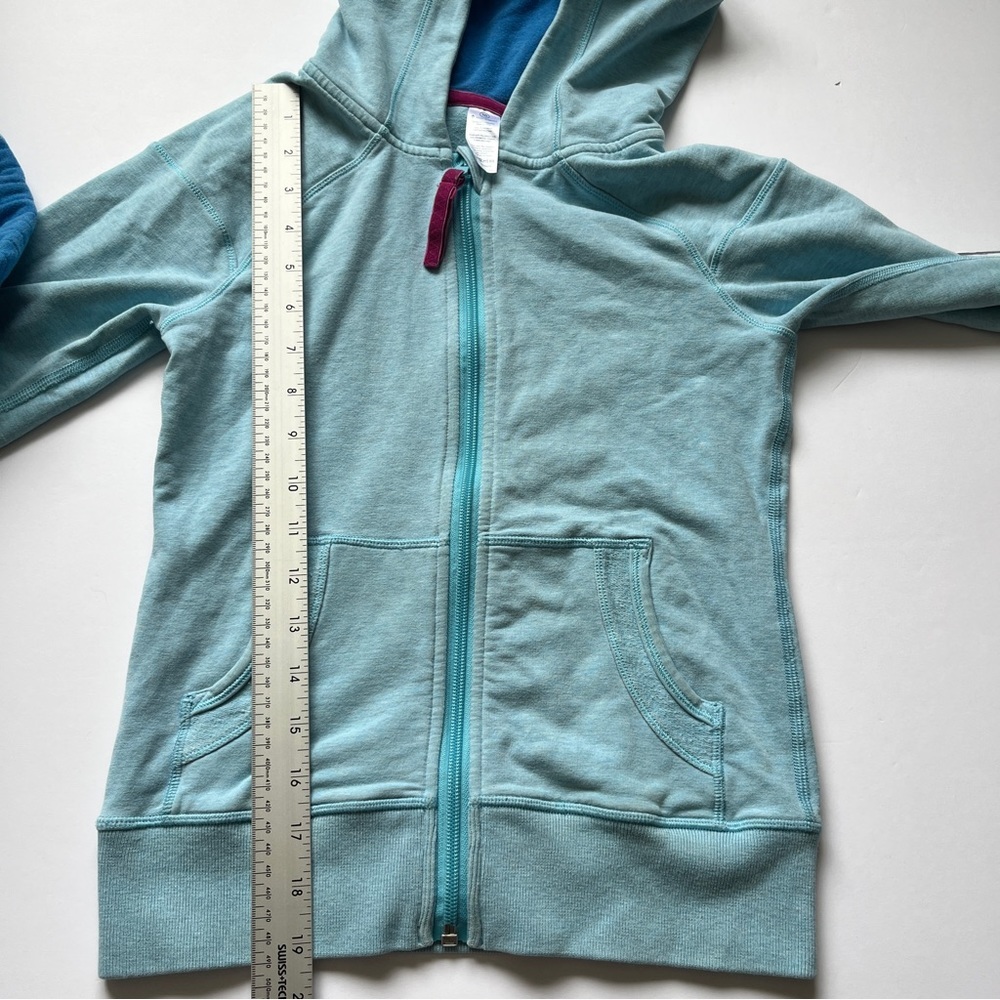 Ivivva Fleece Hoodie Good in the Hood Jacket Coat Full Zip Blue Teal Scuba Sz 10 - Picture 5 of 12